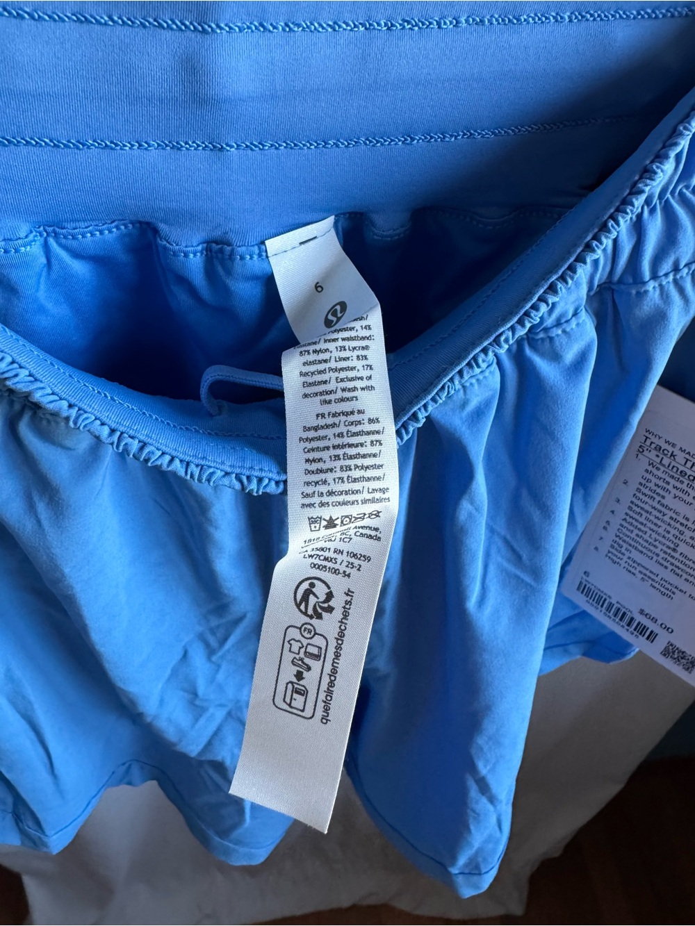 Lululemon Track That High-Rise Lined Short 5” Pool Party - Size: 6 - Picture 4 of 5